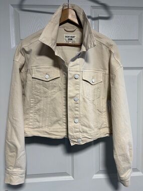 Velvet Heart Cream Jean Jacket